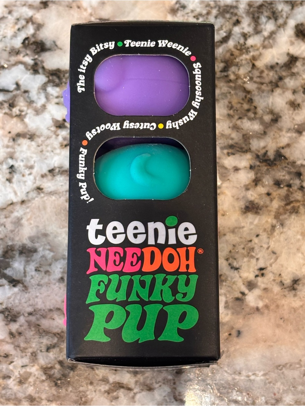 Schylling Teenie NeeDoh Funky Pup 3-Pack - Purple, Hot Pink and Teal - Picture 2 of 4